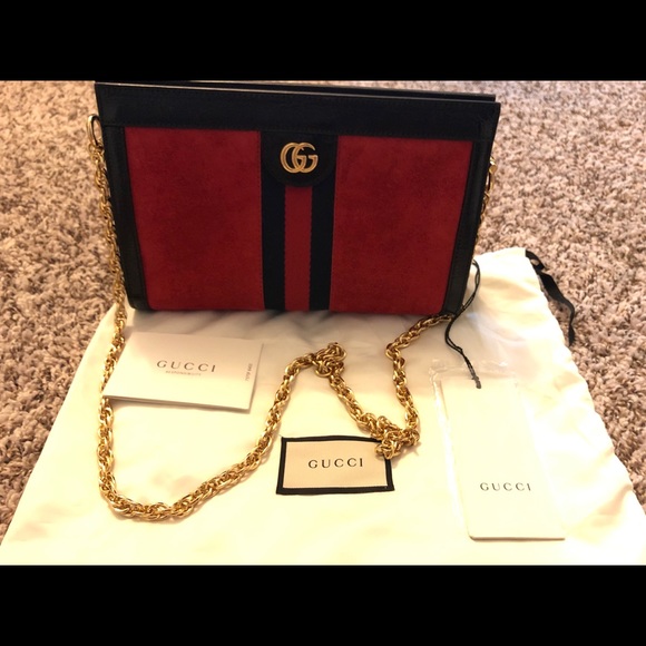 Gucci Ophidia Suede and Leather Shoulder Bag - Picture 2 of 7